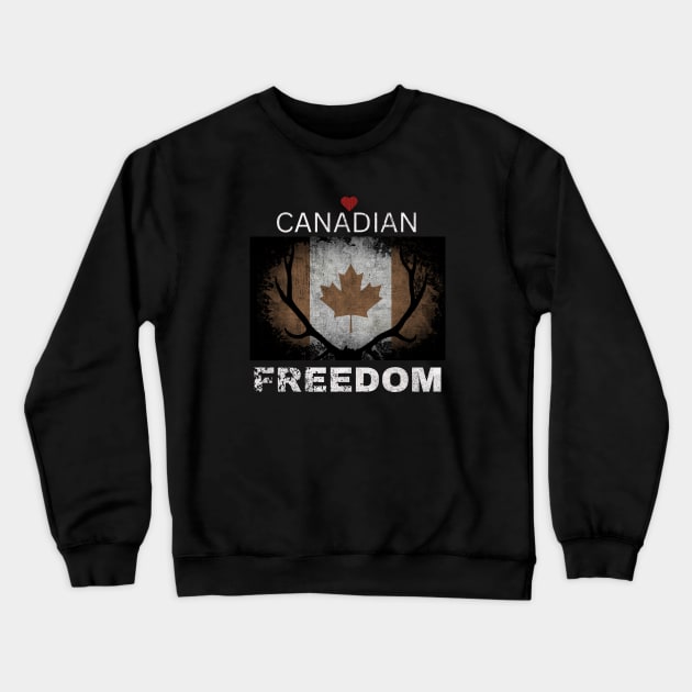 Love Canadian Freedom Crewneck Sweatshirt by Shop Tee Depot